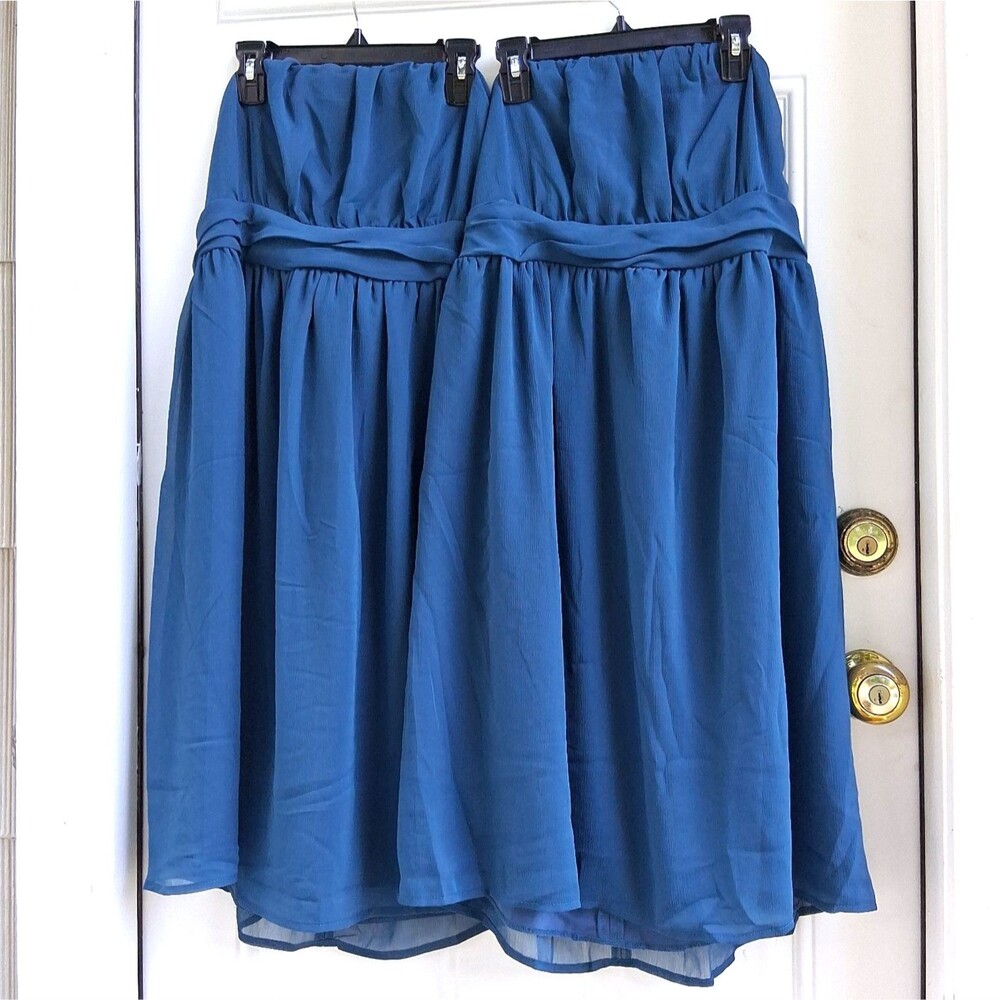 2 women's bridesmaids dress medium Merona teal blue